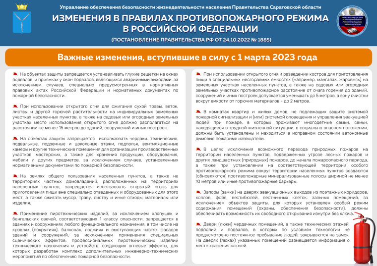 Изменения в правилах противопожарного режима. Изменения в правилах противопожарного режима.